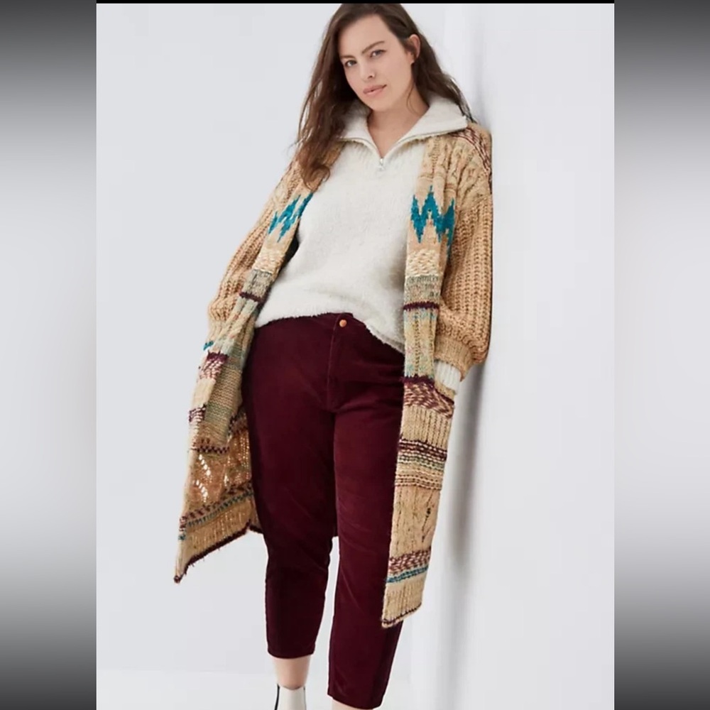NWT Anthropologie Pilcro Lily Longline Cardi Sweater Size M/L-$198 A609-15 - Picture 1 of 2